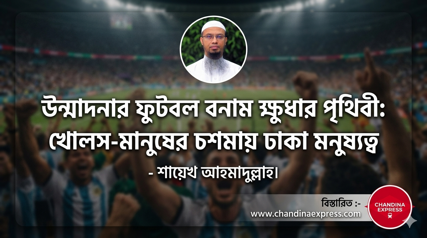 উন্মাদনার ফুটবল বনাম ক্ষুধার পৃথিবী: খোলস-মানুষের চশমায় ঢাকা মনুষ্যত্ব